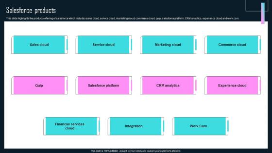 SaaS Company Profile Salesforce Products CP SS V