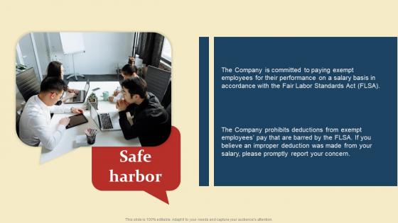 Safe Harbor Introduction To Human Resource Policy