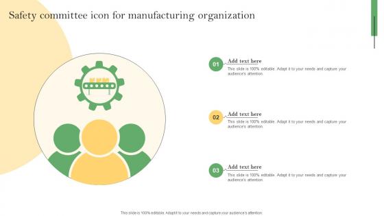 Safety Committee Icon For Manufacturing Organization