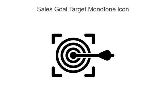 Sales Goal Target Monotone Icon In Powerpoint Pptx Png And Editable Eps Format