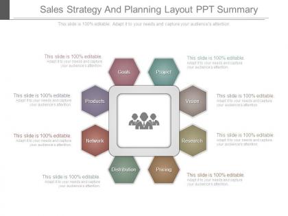 Sales strategy and planning layout ppt summary