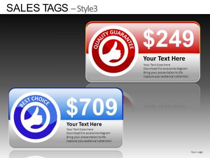 Sales tags style 3 powerpoint presentation slides db