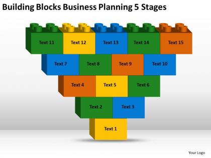 Sample business process flow diagram blocks planning 5 stages powerpoint templates