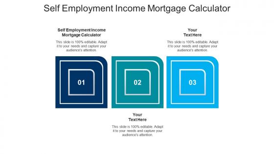 Self employment income mortgage calculator ppt powerpoint presentation icon vector cpb