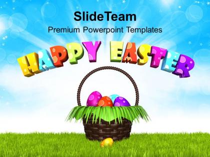 Sermon easter sunday wish you happy with bright theme powerpoint templates ppt backgrounds for slides