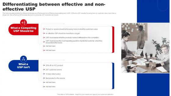 Shifting From Blue Ocean Differentiating Between Effective And Non Effective USP Strategy SS V