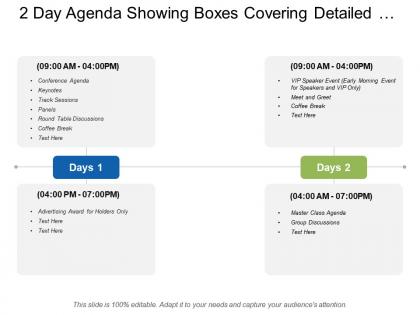 Showing boxes covering detailed information timeline