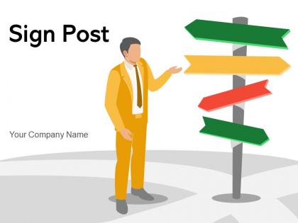 Sign Post Directional Background Informing Informative Solutions