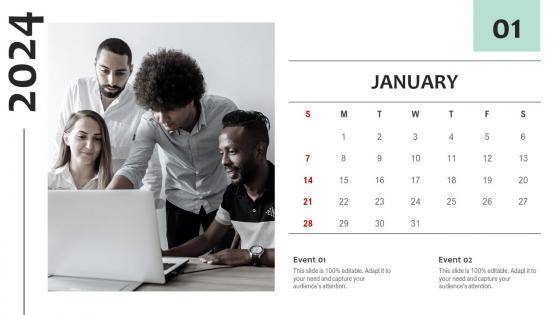 Simple And Effective Calendar Blueprint Ppt Template