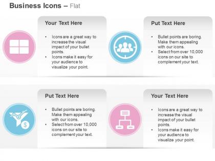 Sitemap service packages target audience traffic conversion ppt icons graphics