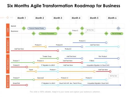 Six months agile transformation roadmap for business