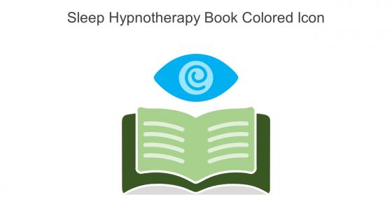 Sleep Hypnotherapy Book Colored Icon In Powerpoint Pptx Png And Editable Eps Format