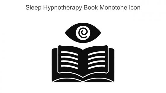 Sleep Hypnotherapy Book Monotone Icon In Powerpoint Pptx Png And Editable Eps Format