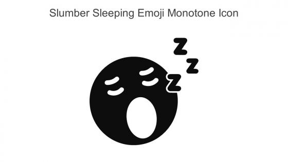 Slumber Sleeping Emoji Monotone Icon In Powerpoint Pptx Png And Editable Eps Format