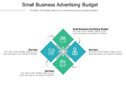 Small business advertising budget ppt powerpoint presentation styles backgrounds cpb