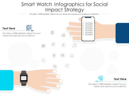 Smart watch for social impact strategy infographic template