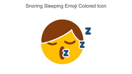 Snoring Sleeping Emoji Colored Icon In Powerpoint Pptx Png And Editable Eps Format