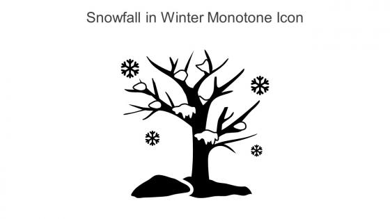 Snowfall In Winter Monotone Icon In Powerpoint Pptx Png And Editable Eps Format