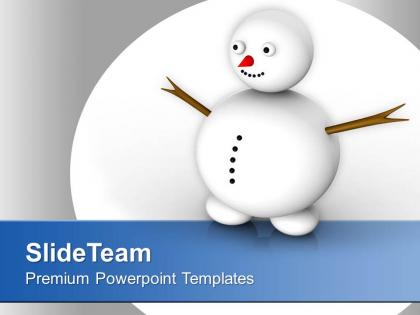 Snowman celebration happiness winter powerpoint templates ppt themes and graphics 0113