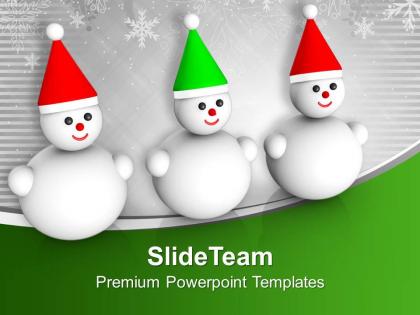 Snowman object shape x-max powerpoint templates ppt themes and graphics 0113