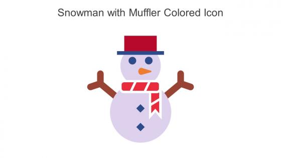 Snowman With Muffler Colored Icon In Powerpoint Pptx Png And Editable Eps Format