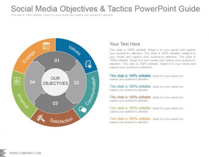 Social media objectives and tactics powerpoint guide