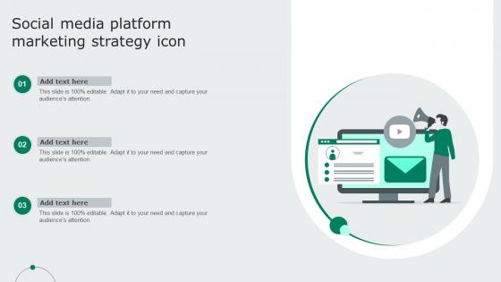 Social Media Platform Marketing Strategy Icon