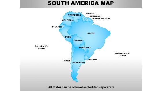 South america continents powerpoint maps