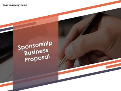 Sponsorship Business Proposal Powerpoint Presentation Slide