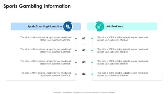 Sports Gambling Information In Powerpoint And Google Slides Cpp