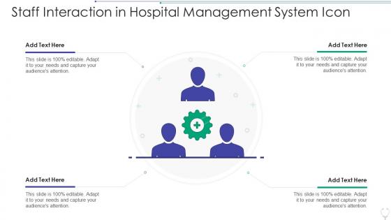 Staff interaction in hospital management system icon