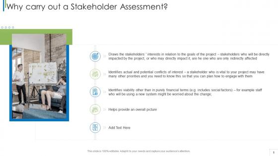 Stakeholder analysis techniques in project management why carry out a stakeholder assessment