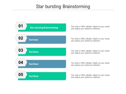 Star bursting brainstorming ppt powerpoint presentation slides model cpb