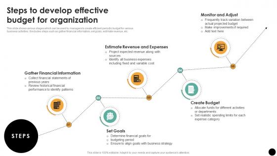 Steps To Develop Effective Budget For Organization Budgeting Process For Financial Wellness Fin SS