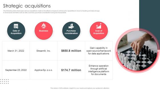 Strategic Acquisitions Data Analytics And Storage Company Profile CP SS V