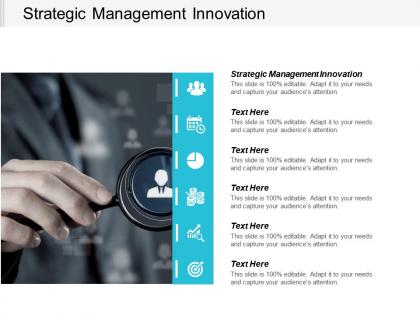 Strategic management innovation ppt powerpoint presentation icon brochure cpb