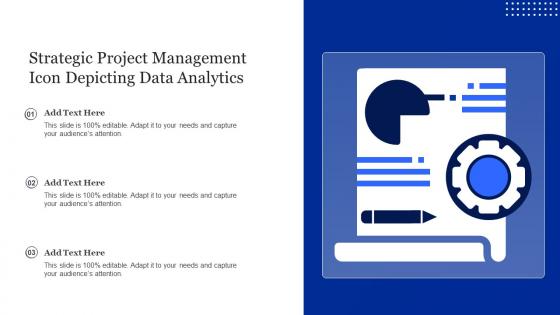 Strategic Project Management Icon Depicting Data Analytics