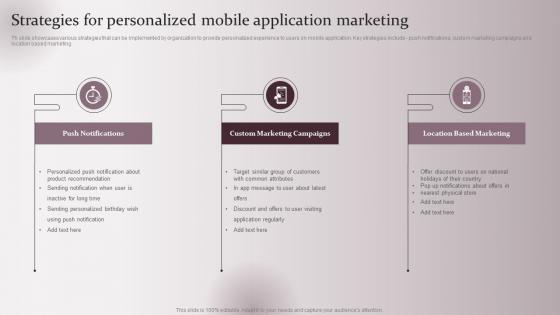 Strategies For Personalized Mobile Enhancing Marketing Strategy Collecting Customer Demographic