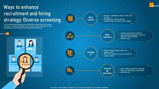 Strategies To Improve Customer Ways To Enhance Recruitment And Hiring Strategy DTE SS