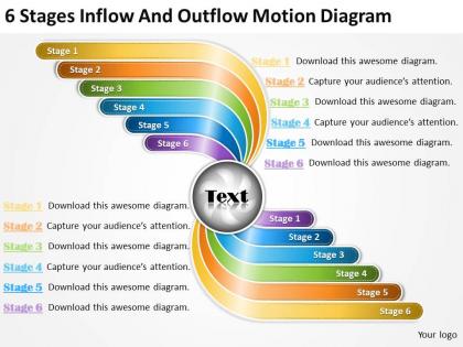 Strategy 6 stages inflow and outflow motion diagram powerpoint templates ppt backgrounds for slides