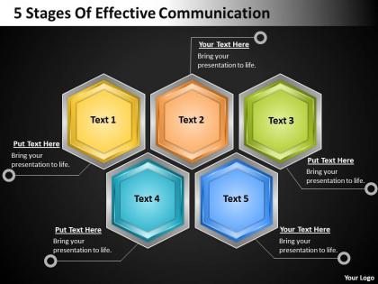 Strategy consulting business 5 stages of effective communication powerpoint templates