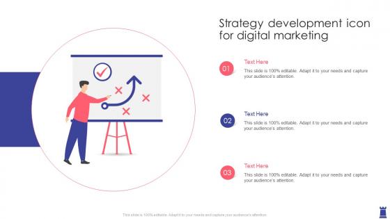 Strategy Development Icon For Digital Marketing