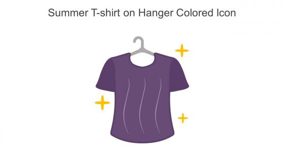 Summer T Shirt On Hanger Colored Icon In Powerpoint Pptx Png And Editable Eps Format