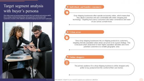 Target Segment Analysis With Buyers Persona E Commerce Drop Shipping Business Plan BP SS