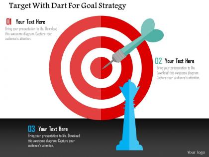 Target with dart for goal strategy flat powerpoint design