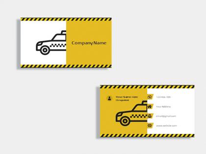 Taxi service business card template