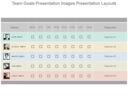 Team goals presentation images presentation layouts