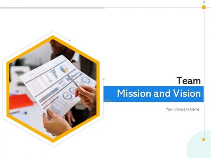 Team mission and vision puzzle infographic highlighting business objective