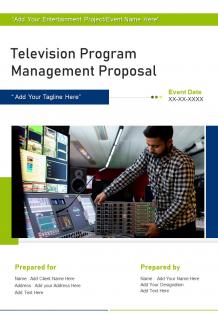 Television program management proposal sample document report doc pdf ppt