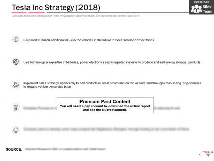 Tesla inc strategy 2018